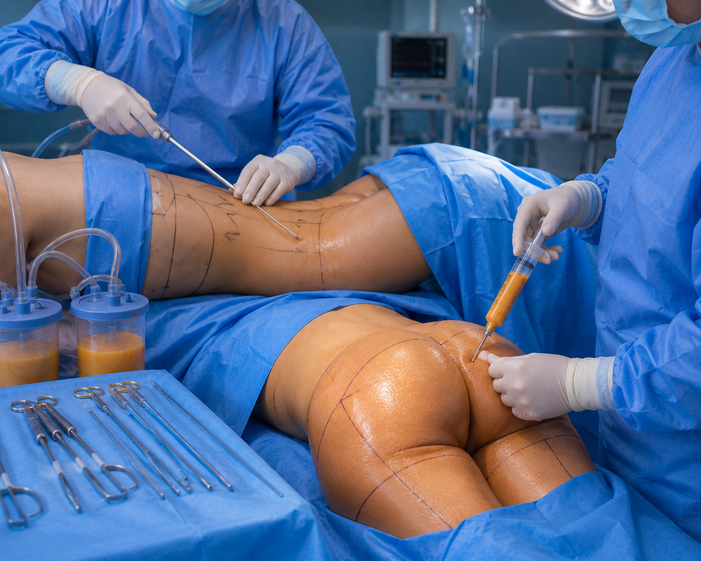 Surgeon consulting a patient about Lipo360 + BBL